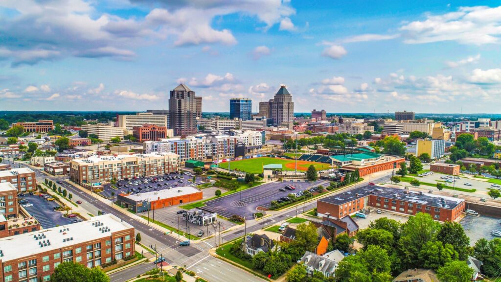 Downtown Greensboro, NC skyline