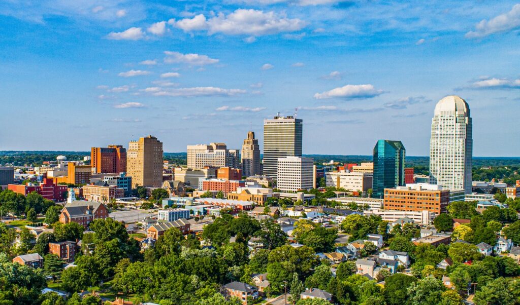 Downtown Winston-Salem, NC skyline
